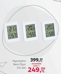 Ideenwelt Higrometre Nem Ölçer 3'lü Set