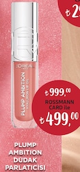L'Oreal Paris Plump Ambition Hyaluron Nemlendirici Dudak Parlatıcısı