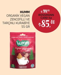 Bfs  Humm Organik Zencefilli ve Tarçınlı Vegan Kurabiye 55 gr