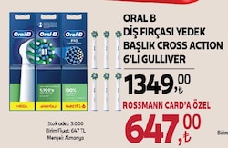 Oral-B Cross Action Clean Maximiser 6'lı Diş Fırçası Başlığı