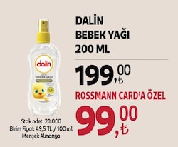 Dalin Klasik Bebek Yağı 200 ml