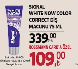 Signal White Now Color Correct Florürlü Diş Macunu 75 ml