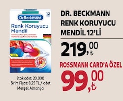 Dr. Beckmann Renk Koruyucu Mendil 12'li