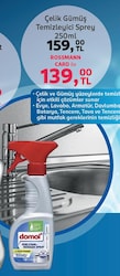 Domol 250 ml Çelik Gümüş Yüzey Temizleyici Sprey