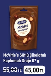 McVitie's Sütlü Çikolata Kaplı Atıştırmalık Bisküvi 67 G