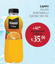 Cappy Pulpy Portakal Meyve Suyu 330 ml