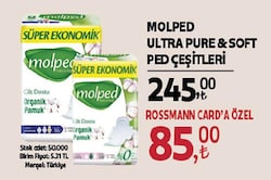 Molped Pure & Soft Gece 30'lu Hijyenik Ped