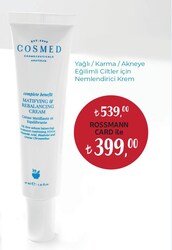 Cosmed Yağlı/Karma/Akneye Eğilimli Ciltler için Nemlendirici Krem