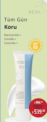 Resh Lab Daily Watery Hassas Ciltler için 50 ml 50 Faktör Güneş Kremi