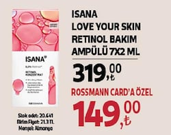 Isana Konsantre Retinol Ampul Yüz Serumu 7x2 ml