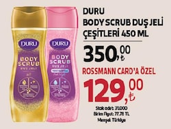 Duru Body Gold Scrub Duş Jeli 450 ml