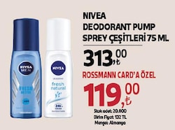 Nivea Men Fresh Active 75 ml Erkek Deodorant