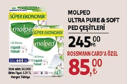 Molped Pure & Soft Gece 30'lu Hijyenik Ped
