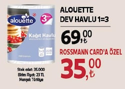 Alouette Dev Kağıt Havlu 1=3 3 Katlı