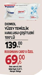 Domol Lavanta Yağı Katkılı Yüzey Temizlik Havlusu 100 Yaprak