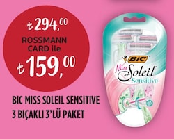 Bic Miss Soleil Sensitive Kullan At 3'lü Kadın Tıraş Bıçağı