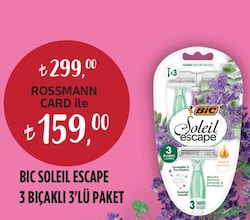 Bic Soleil Escape Kullan At 3'lü Tıraş Bıçağı