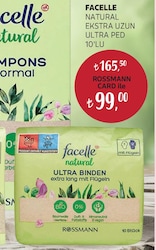 Facelle Kanatlı Estra Uzun Natural Ultra 10'lu Ped