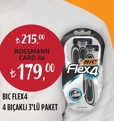 Bic Flex 4 Blister 3'lü Tıraş Bıçağı