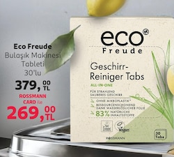 Eco Freude Suda Çözünür Folyo Bulaşık Makinesi Tableti 30'lu