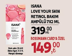 Isana Konsantre Retinol Ampul Yüz Serumu 7x2 ml