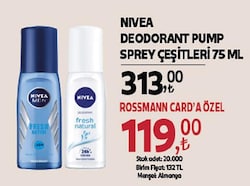 Nivea Men Fresh Active 75 ml Erkek Deodorant