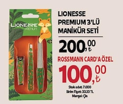 Lionesse Premium 3'lü Manikür Seti 