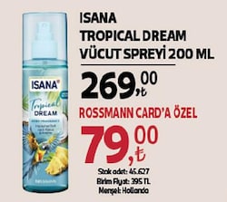 Isana Tropical Dream 200 ml Vücut Spreyi