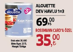 Alouette Dev Kağıt Havlu 1=3 3 Katlı