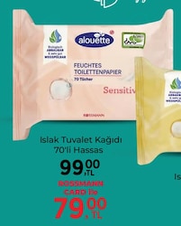 Alouette Islak Tuvalet Kağıdı 70'li Hassas