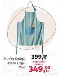 Ideenwelt Mutfak Önlüğü Apron Çizgili Mavi