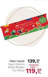 Faber-Castell Klasik Renkler 4 Renk Oyun Hamuru 4x100 gr
