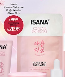 Isana Korean Skincare Kağıt Maske Glass Skin