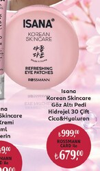 Isana Korean Skincare Göz Altı Pedi Hidrojel 30 Çift Cica&Hyaluron