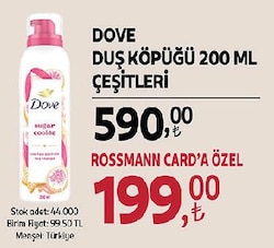 Dove Duş Köpüğü 200 ml Çeşitleri