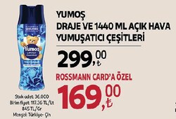 Yumoş Draje ve 1440 ml Açık Hava Yumuşatıcı Çeşitleri