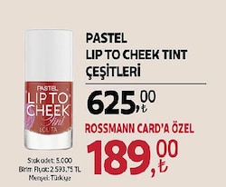 Pastel Lip To Cheek Tint Çeşitleri
