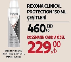 Rexona Clinical Protection 150 ml Çeşitleri