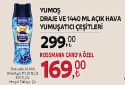 Yumoş Draje ve 1440 ml Açık Hava Yumuşatıcı Çeşitleri
