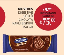 McVitie's Digestive Sütlü Çikolata Kaplı Bisküvi 150 gr