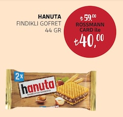 Hanuta Fındıklı Gofret 44 gr