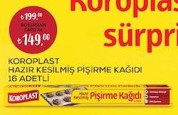 Koroplast Hazır Kesilmiş Pişirme Kağıdı 16 Adetli