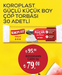 Koroplast Güçlü Küçük Boy Çöp Torbası 30 Adetli