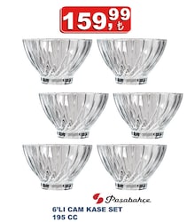 Paşabahçe 6'lı Cam Kase Set 195 cc