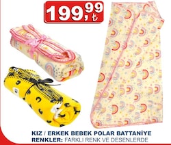 Kız/Erkek Bebek Polar Battaniye