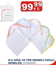 6'lı Ağız ve Ter Mendili Havlusu
