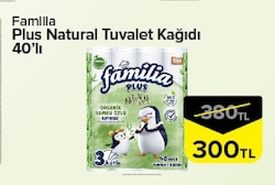 Familia Plus Natural Tuvalet Kağıdı 40'lı
