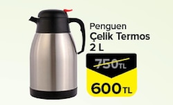 Penguen Çelik Termos 2 l 