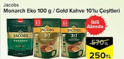 Jacobs Monarch Eko 100 g/Gold Kahve Çeşitleri 10'lu