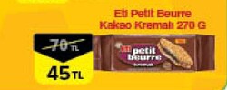 Eti Petit Beurre Kakao Kremalı Bisküvi 270 g